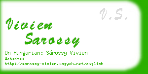 vivien sarossy business card